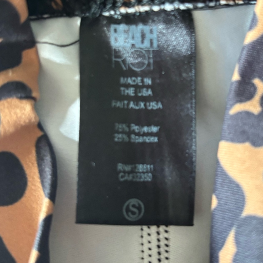 Beach Riot Leopard Print Piper High-Rise Full Length Leggings, Size Small - Picture 5 of 10